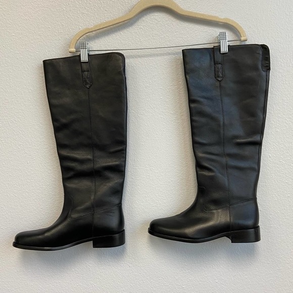 Madewell Black Knee-High Leather Boots - Picture 5 of 16